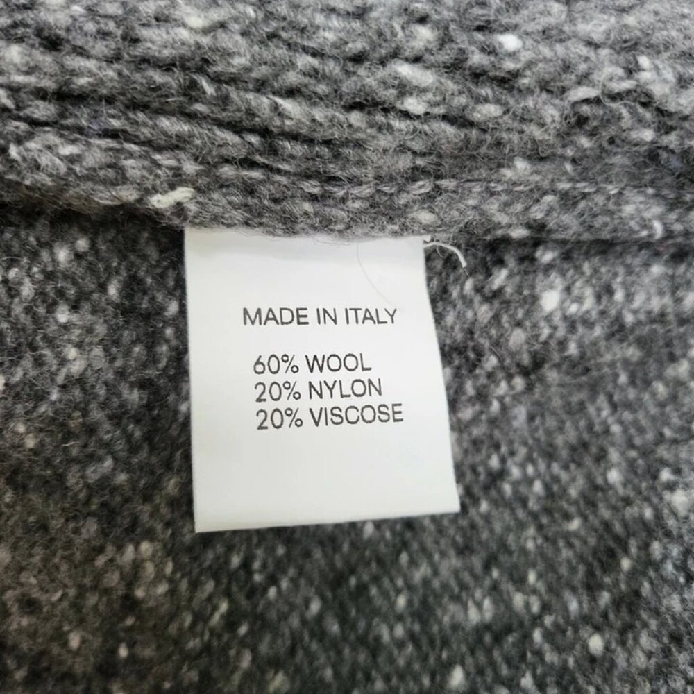 Luca Nobili Men's Gray Italy Wool Long Sleeve 1/4 Quarter Zip Knit XL - Picture 2 of 6